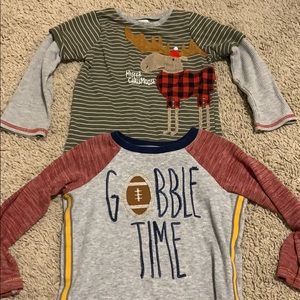 Set of 2 Mudpie Holiday Shirts